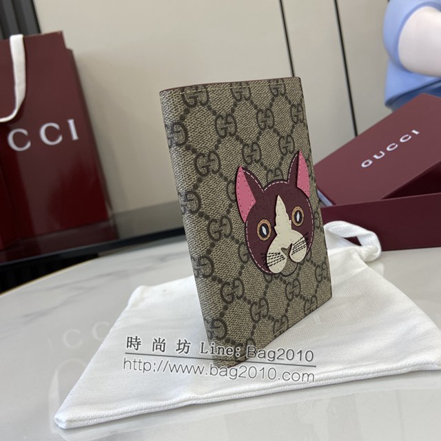 Gucci專櫃古馳最新款飾小紅貓細節GG迷你錢包 jh2021型號：810072